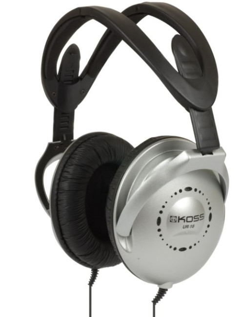 Koss Headphones UR18 Wired, On-Ear, 3.5 mm, Noice canceling, Silver