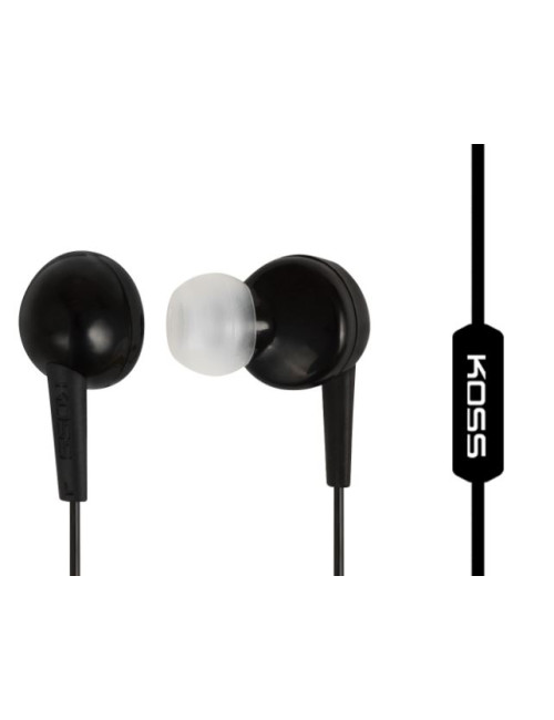 Koss Headphones KEB6iK Wired, In-ear, Microphone, 3.5 mm, Black