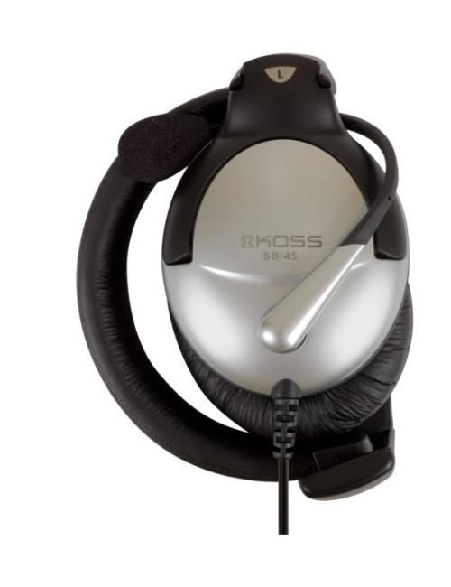 Koss Headphones SB45 Wired, On-Ear, Microphone, 3.5 mm, Noice canceling, Silver/Black