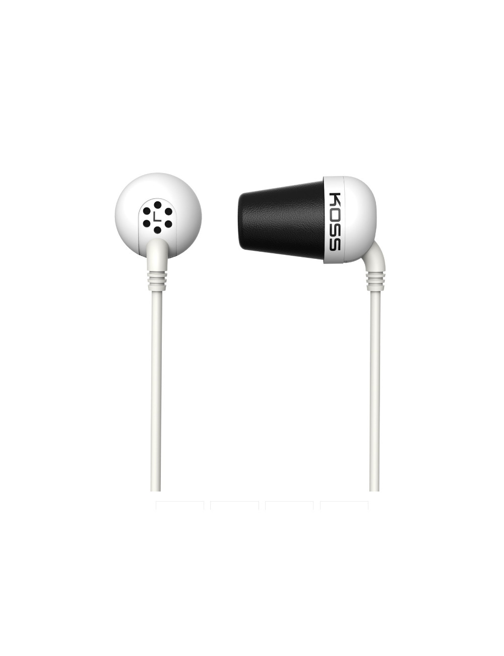 Koss Plug In-ear, 3.5 mm, White, Noice canceling,