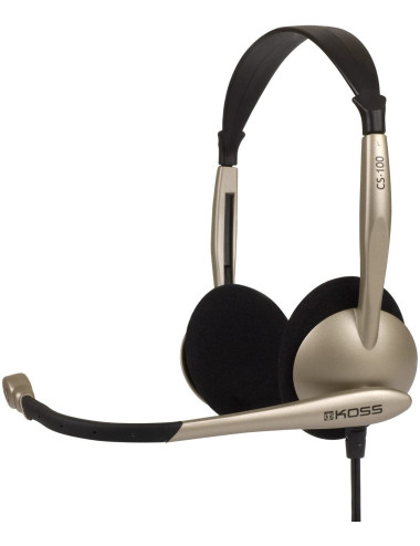 Koss Headphones CS100USB Wired, On-Ear, Microphone, USB Type-A, Noice canceling, Gold