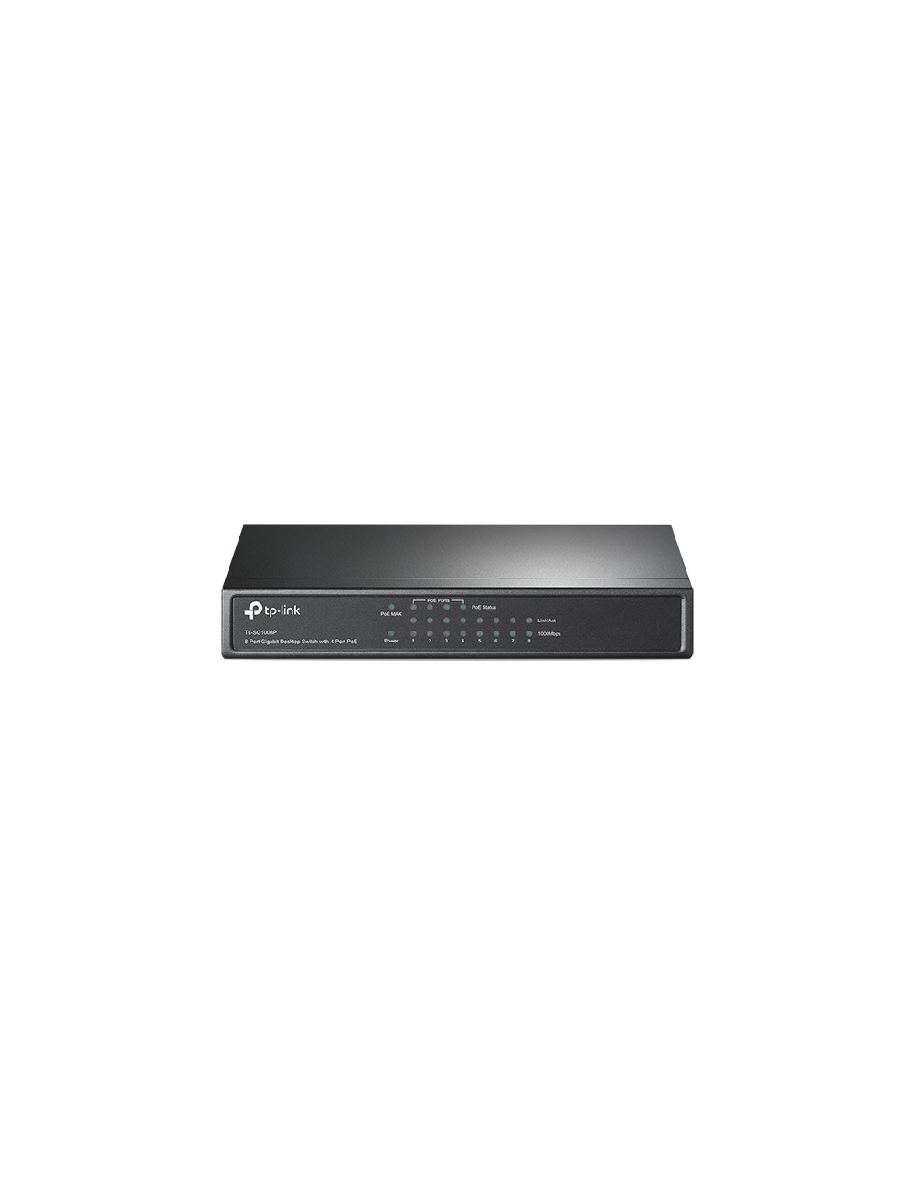 TP-LINK Switch TL-SG1008P Unmanaged, Desktop, 1 Gbps (RJ-45) ports quantity 8, PoE ports quantity 4, Power supply type External