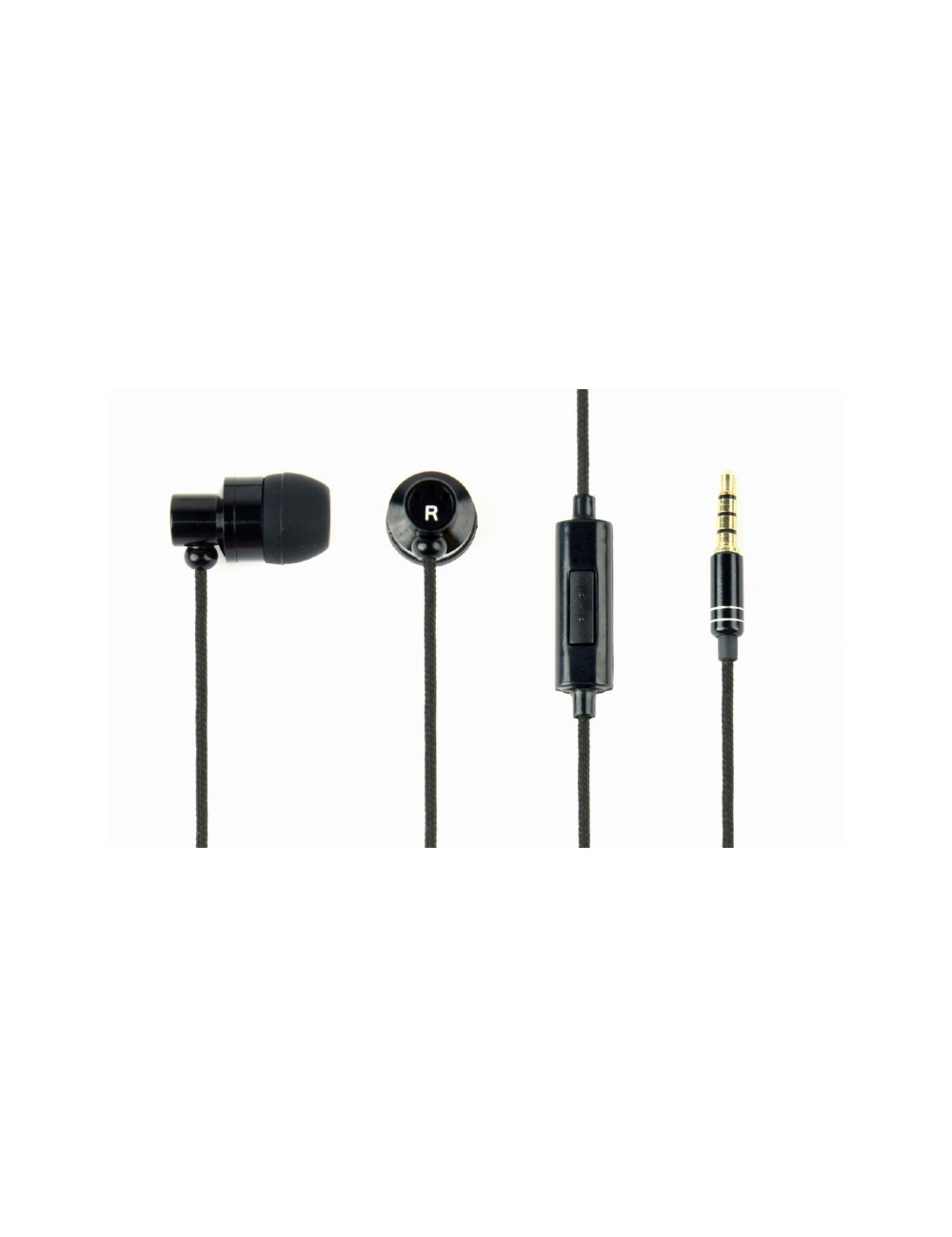 Gembird Metal earphones with microphone "Paris" 3.5 mm, Black, Built-in microphone