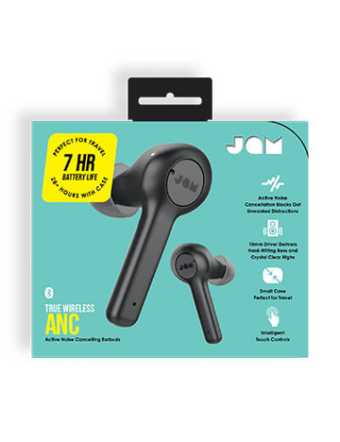 Jam Earbuds TWS ANC Wireless in-ear, Bluetooth, Black