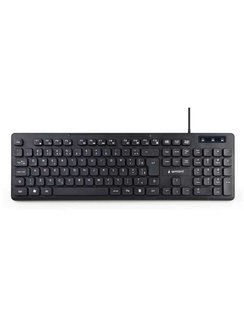 Gembird Multimedia Keyboard KB-MCH-04 Wired, US, Black