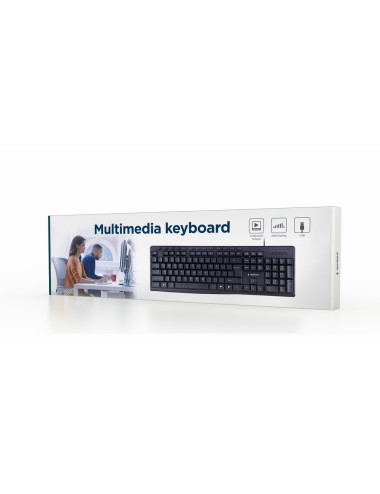 Gembird Multimedia Keyboard KB-UM-107 Wired, US, Black