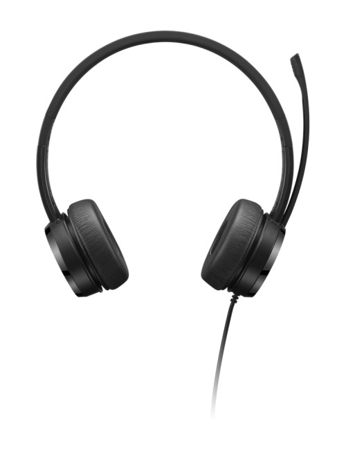 Lenovo USB-A Stereo Headset with Control Box Built-in microphone, Black, Wired, On-Ear