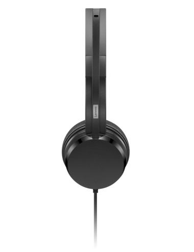 Lenovo USB-A Stereo Headset with Control Box Built-in microphone, Black, Wired, On-Ear