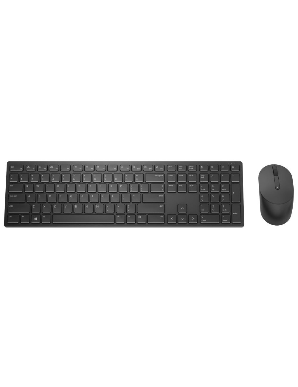 Dell Pro Keyboard and Mouse (RTL BOX) KM5221W Keyboard and Mouse Set, Wireless, Batteries included, US, Black