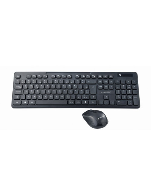 Gembird KBS-WCH-03 Keyboard and Mouse Set, Wireless, Mouse included, US, Wireless connection, Black, US, 380 g