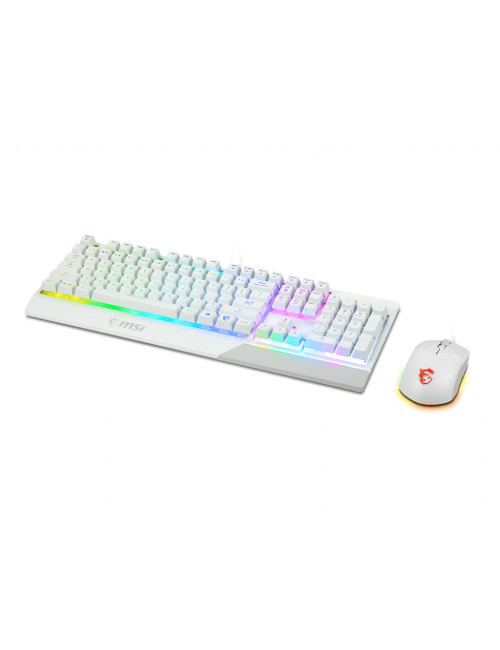 MSI Vigor GK30 COMBO WHITE Keyboard and Mouse Set, Wired, Mouse included, US, White