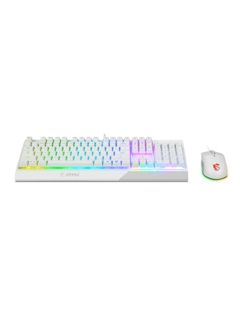 MSI Vigor GK30 COMBO WHITE Keyboard and Mouse Set, Wired, Mouse included, US, White