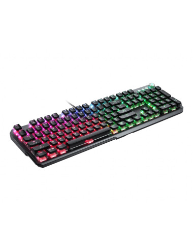 MSI VIGOR GK71 SONIC RED US Gaming keyboard, USB, RGB LED light, US, Wired, Black