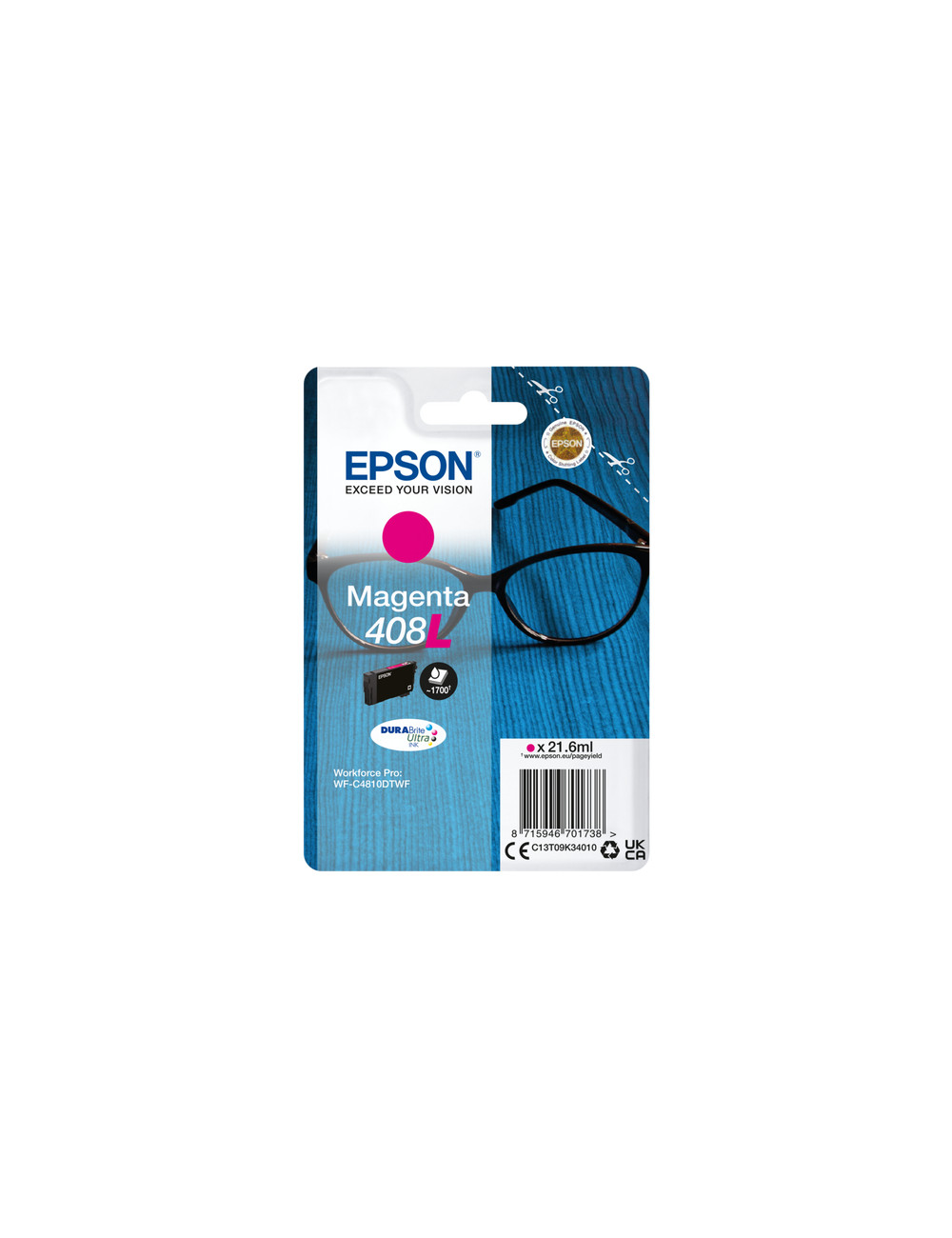 Epson DURABrite Ultra 408L Ink cartrige, Magenta