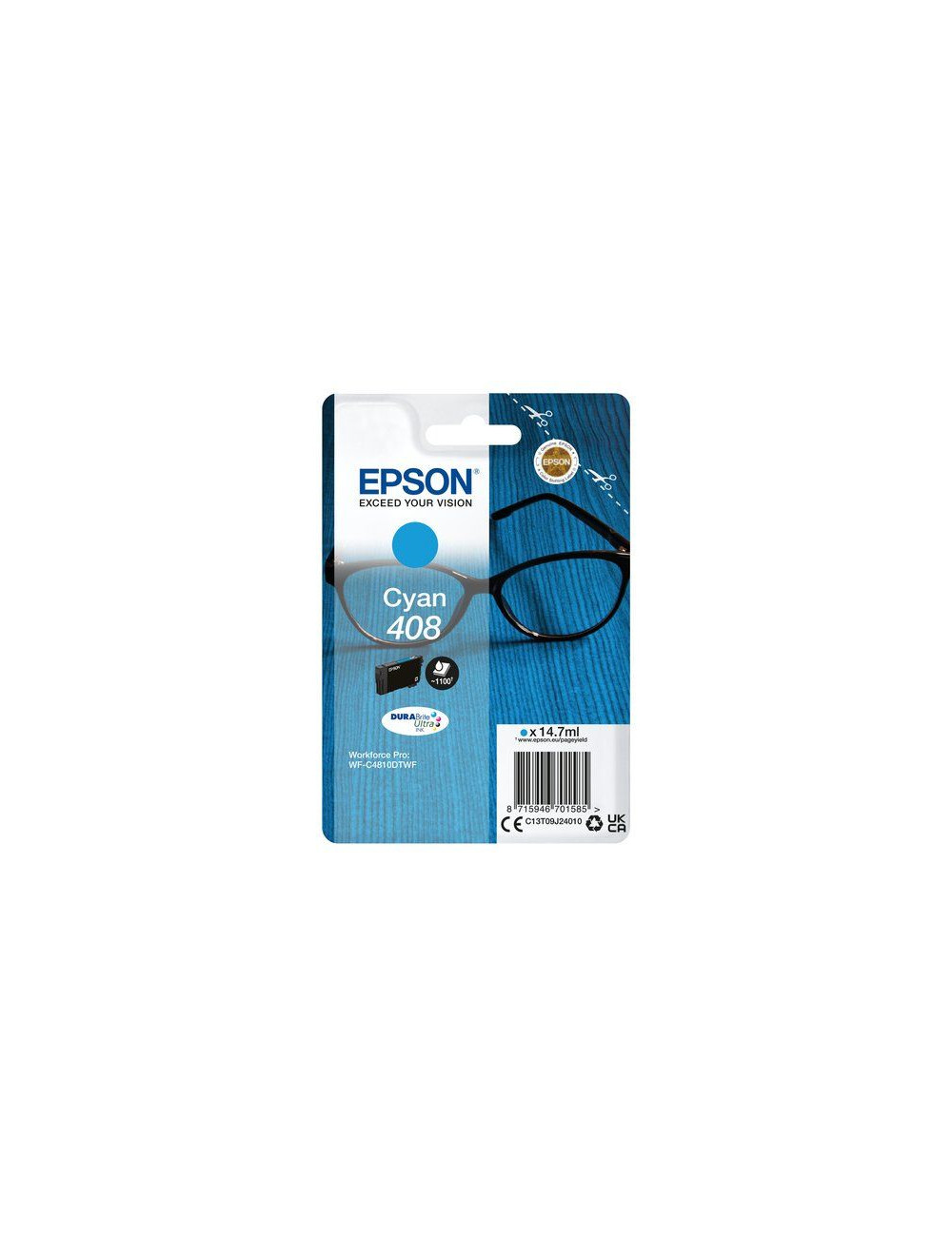 Epson DURABrite Ultra 408L Ink cartrige, Cyan