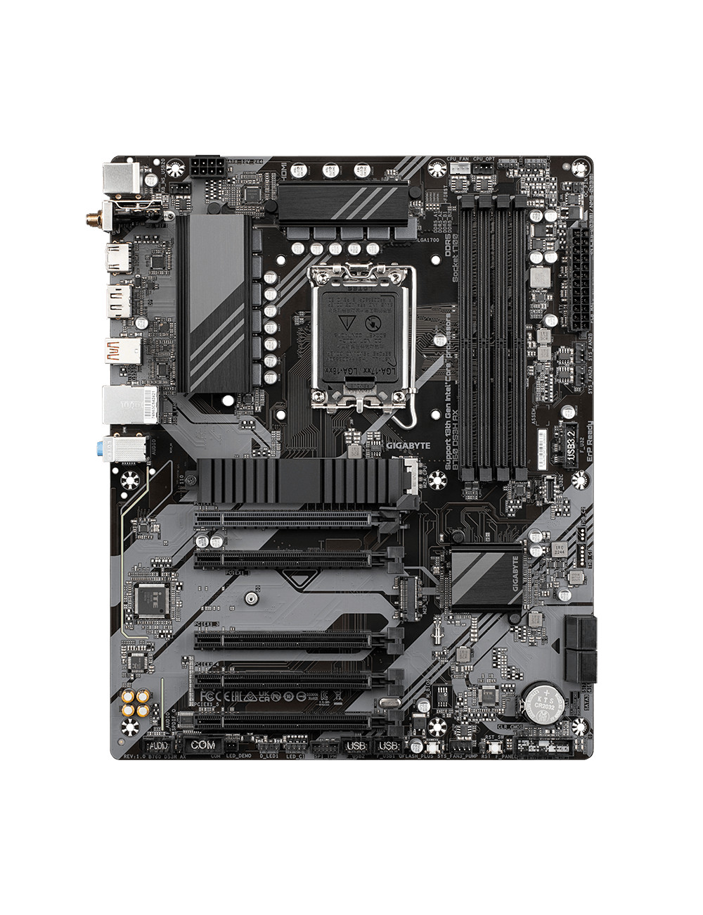 Gigabyte B760 DS3H AX 1.x M/B Processor family Intel, Processor socket LGA1700, DDR5 DIMM, Memory slots 4, Supported hard disk d