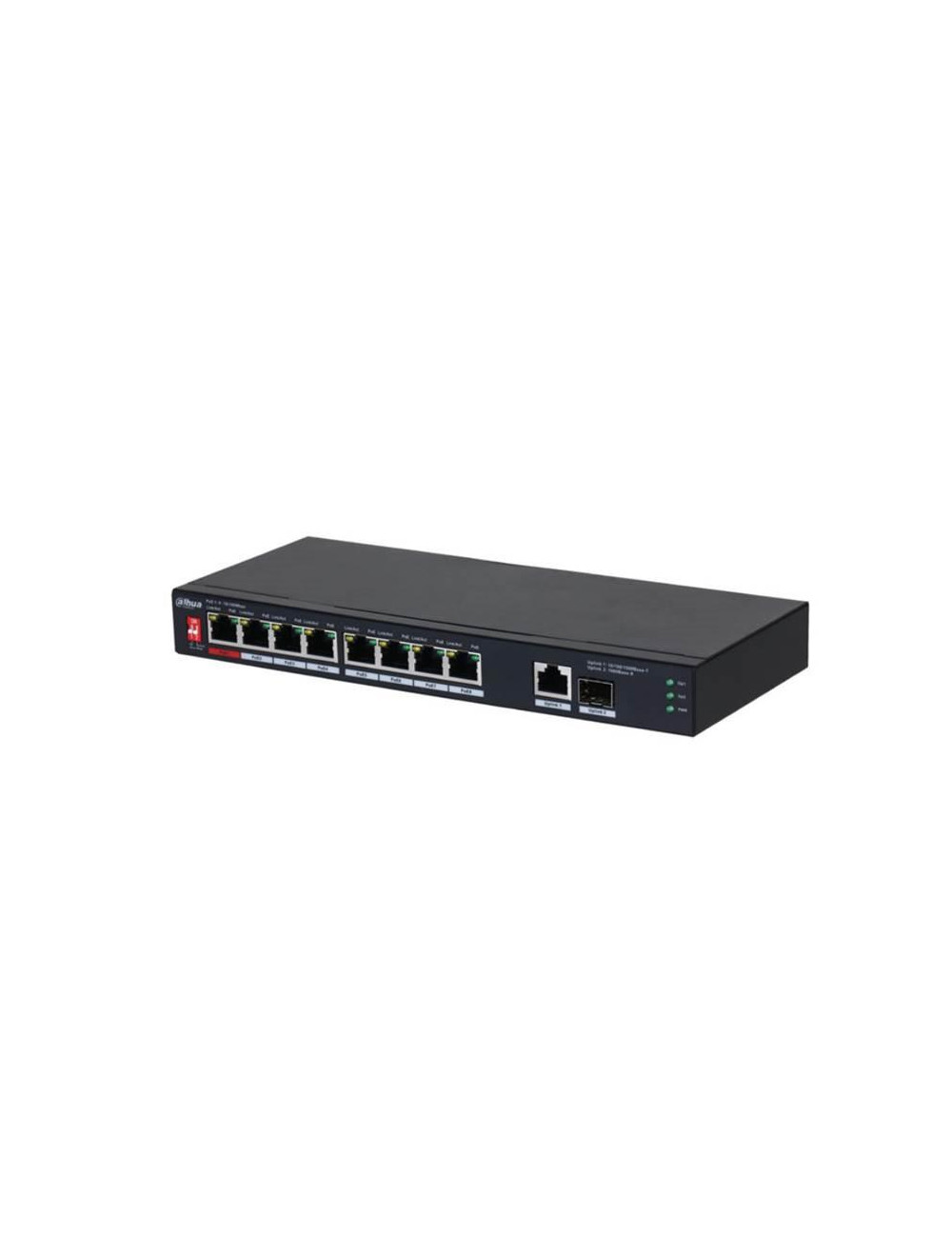 Switch|DAHUA|PFS3110-8ET1GT1GF-96|Desktop/pedestal|8x10Base-T / 100Base-TX|1x10Base-T / 100Base-TX / 1000Base-T|2x1000Base-T|PoE