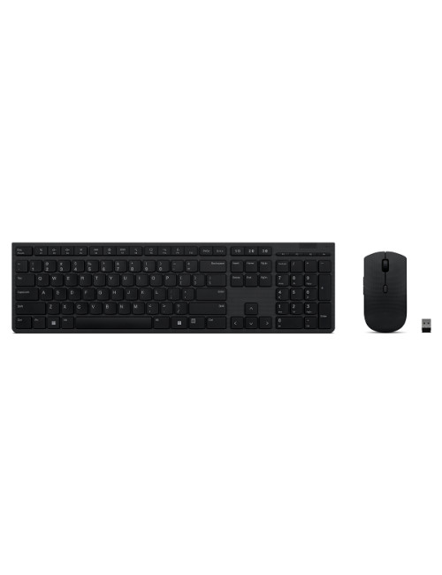 Lenovo Professional Wireless Rechargeable Keyboard and Mouse Combo US Euro Grey