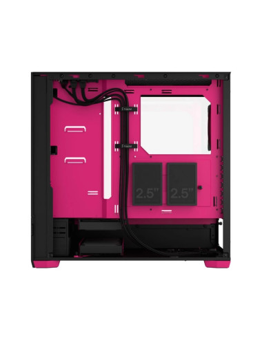 Fractal Design Pop Air RGB Magenta Core TG Clear Tint, ATX, mATX, Mini ITX, Power supply included No