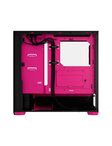 Fractal Design Pop Air RGB Magenta Core TG Clear Tint, ATX, mATX, Mini ITX, Power supply included No