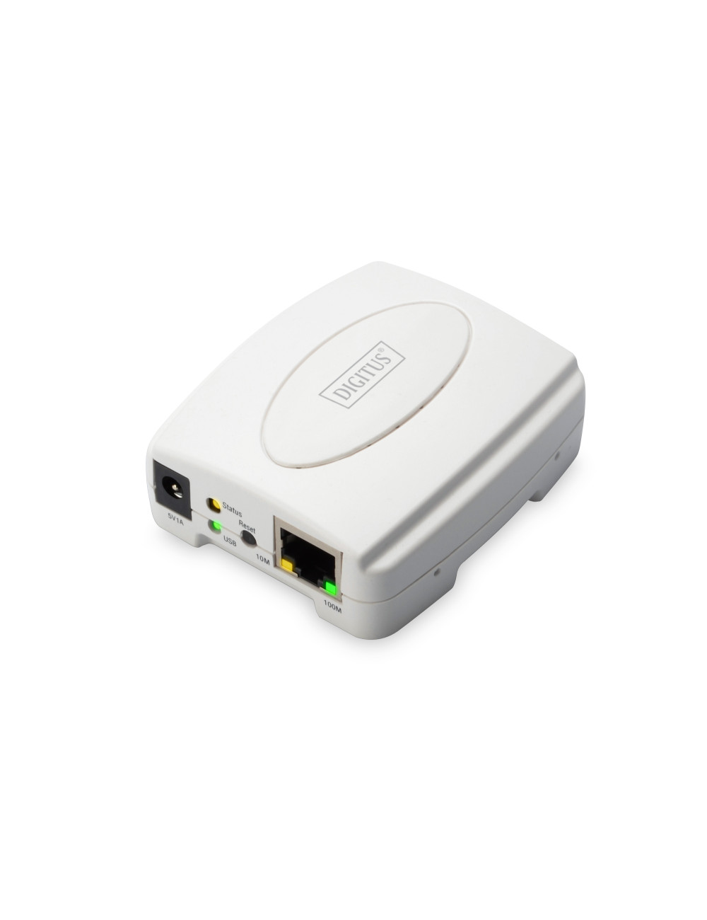 Digitus USB Print Server, 1-Port 1x RJ45, 1x USB A, USB 2.0 DN-13003-2 White