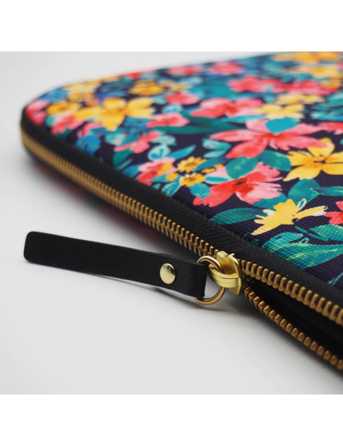 Casyx for MacBook SLVS-000023 Fits up to size 13 /14 ", Sleeve, Canvas Flowers Dark, Waterproof