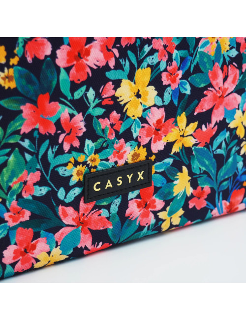 Casyx for MacBook SLVS-000023 Fits up to size 13 /14 ", Sleeve, Canvas Flowers Dark, Waterproof