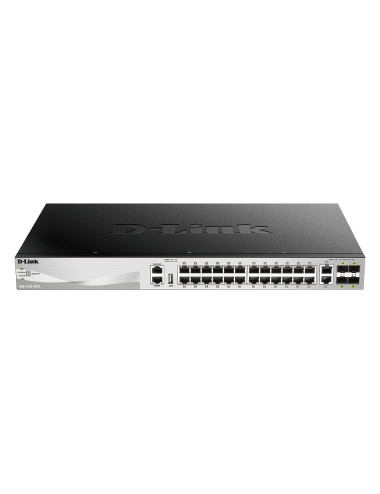 D-Link DGS-3130-30TS Switch Managed L2+, Rack mountable, 1 Gbps (RJ-45) ports quantity 24, 10 Gbps (RJ-45) ports quantity 2, SFP