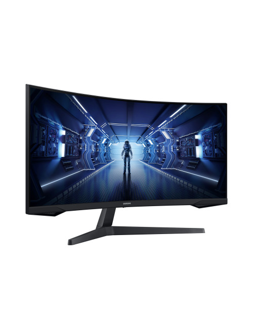 Samsung Curved Monitor LC34G55TWWPXEN 34 ", VA, UWQHD, 3440 x 1440, 21:9, 1 ms, 250 cd/m , Black, 165 Hz, HDMI ports quantity 1