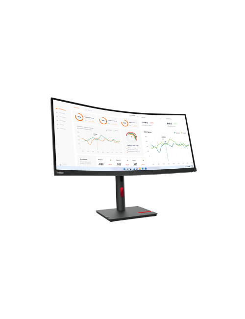 Lenovo ThinkVision T34w-30 34 ", VA, 3440 x 1440, 21:9, 4 ms, 350 cd/m , Black, 60 Hz, HDMI ports quantity 1