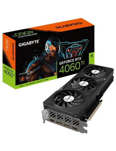 Graphics Card|GIGABYTE|NVIDIA GeForce RTX 4060 Ti|16 GB|GDDR6|128 bit|PCIE 4.0 16x|Memory 2595 MHz|Dual Slot Fansink|2xHDMI|2xDi