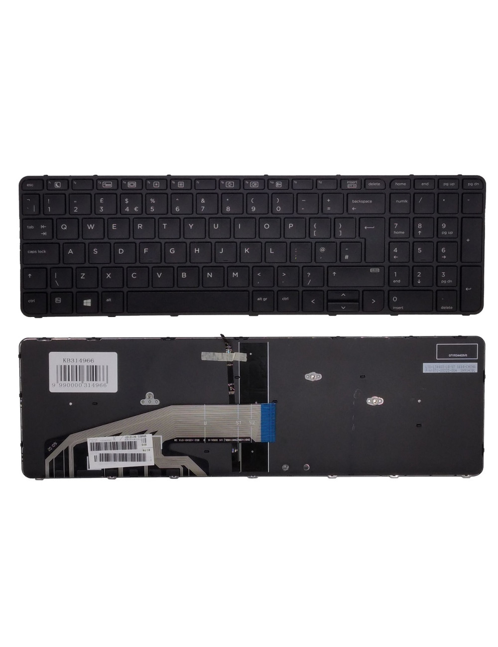 Keyboard HP: Probook 650 G2/G3, 655 G2/G3 with backlight