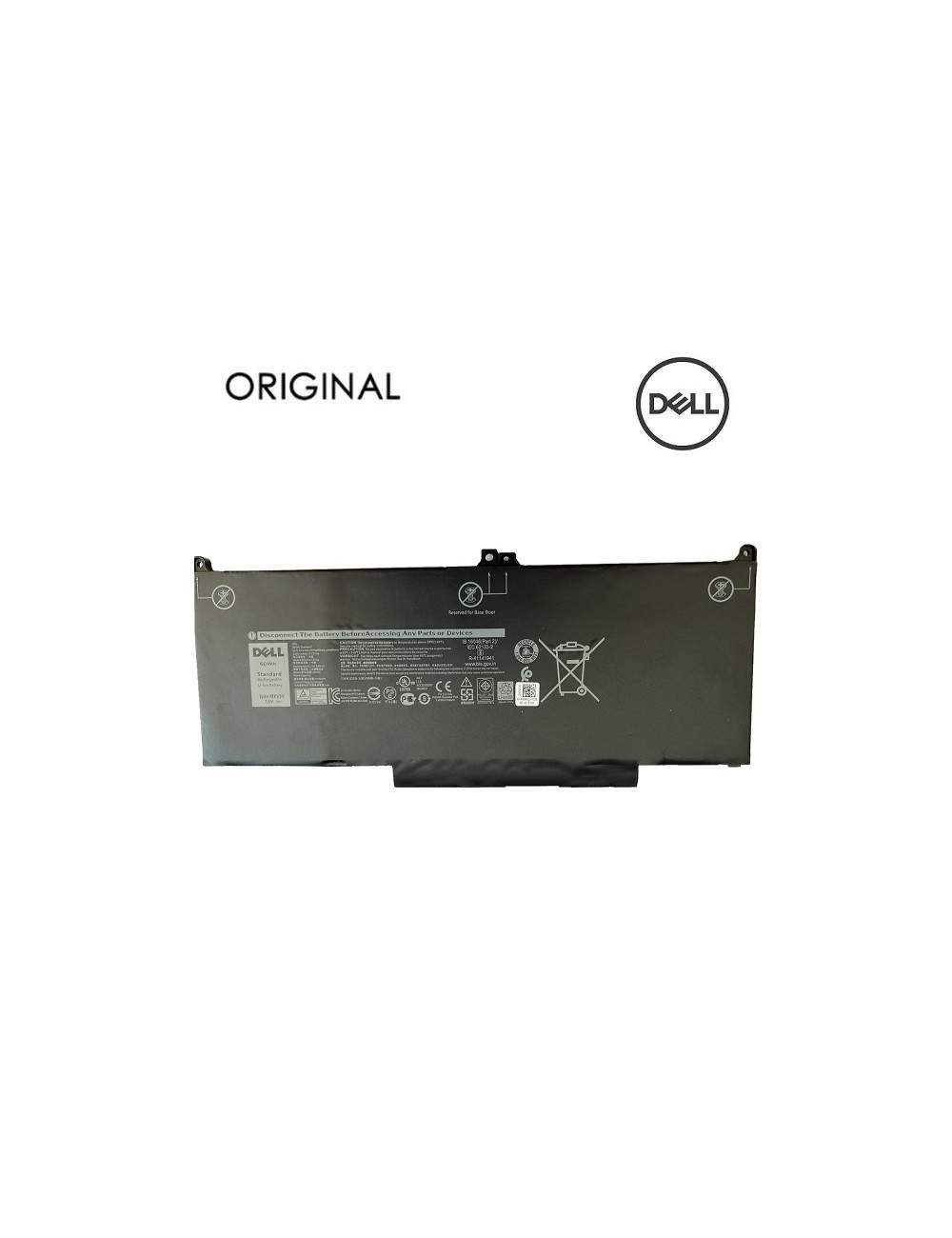 Notebook Battery DELL MXV9V, 60Wh, Original
