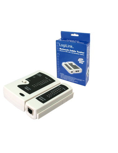 Logilink Cable tester for RJ11, RJ12 and RJ45 with remote unit