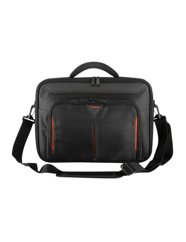 Targus Classic+ Fits up to size 15.6 ", Black/Red, Shoulder strap, Messenger - Briefcase