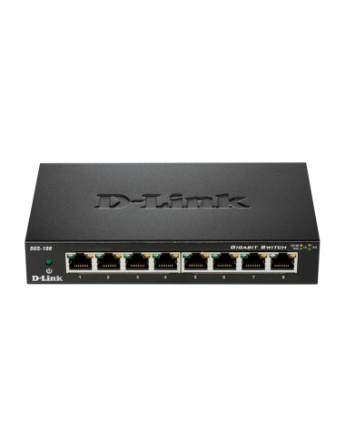 D-Link Switch DGS-108/E Unmanaged, Desktop, 1 Gbps (RJ-45) ports quantity 8