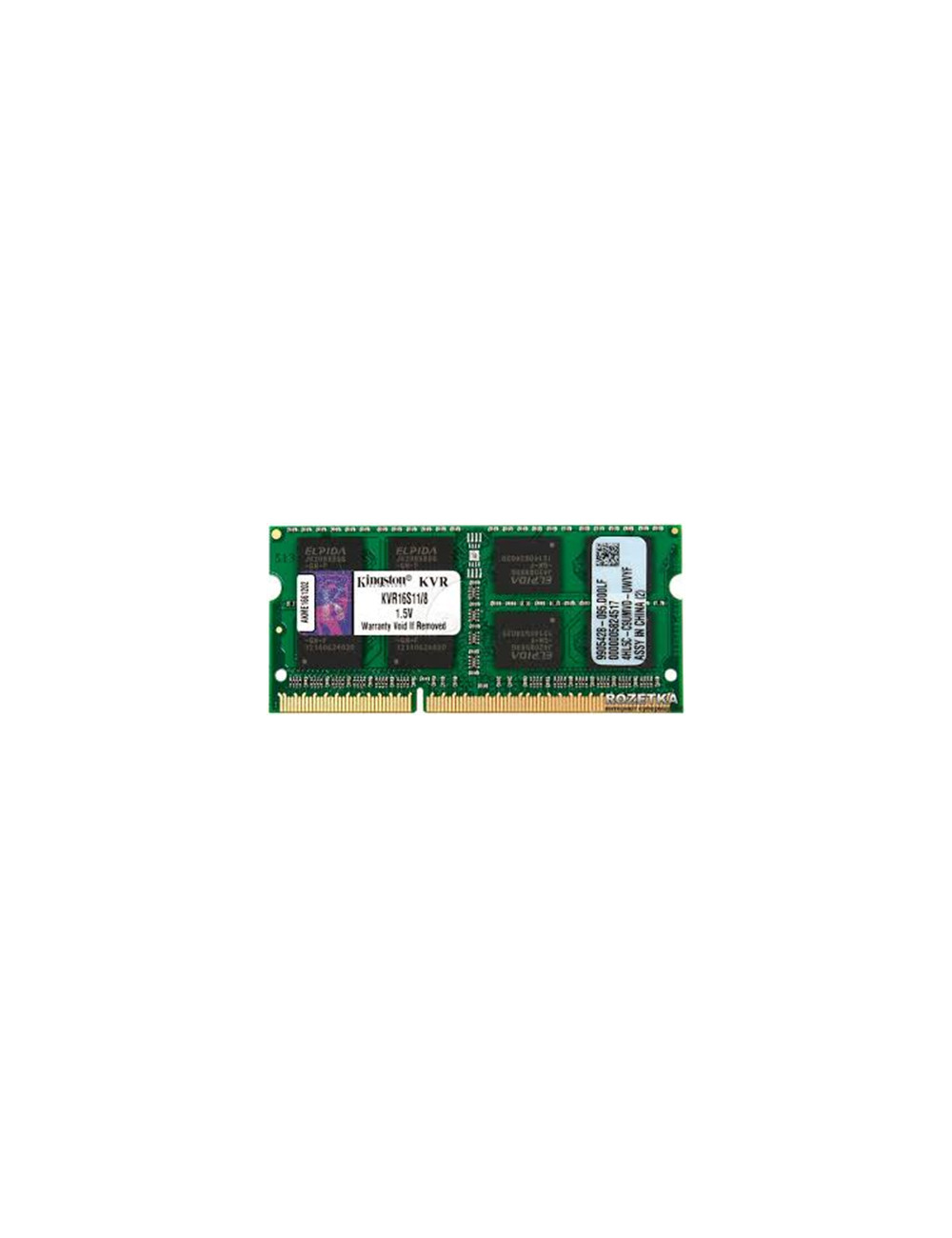 Kingston 8 GB, DDR3, 1600 MHz, Notebook, Registered No, ECC No