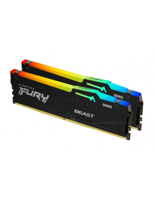 Kingston Fury Beast RGB 32 Kit (16GBx2) GB, DDR5, 4800 MHz, PC/server, Registered No, ECC No, 2x16 GB