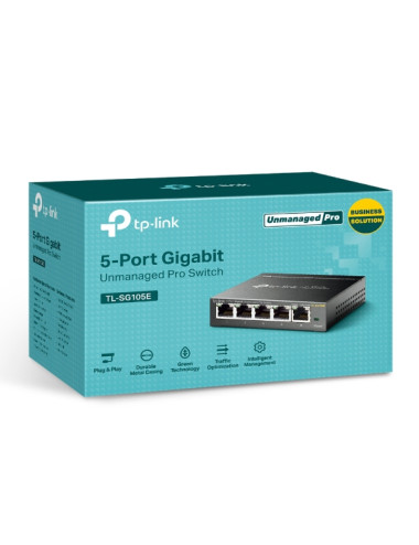 TP-LINK Switch TL-SG105E Web managed, Wall mountable, 1 Gbps (RJ-45) ports quantity 5, Power supply type External