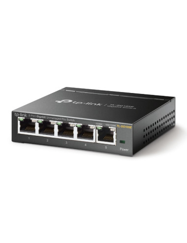 TP-LINK Switch TL-SG105E Web managed, Wall mountable, 1 Gbps (RJ-45) ports quantity 5, Power supply type External