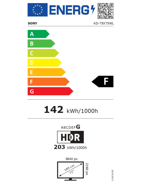 Sony KD75X75WL 75" (189cm) 4K Ultra HD Smart Google LED TV