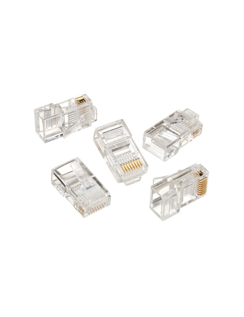 Cablexpert Modular plug 8P8C for solid LAN cable CAT5, UTP, 10 pcs. per bag