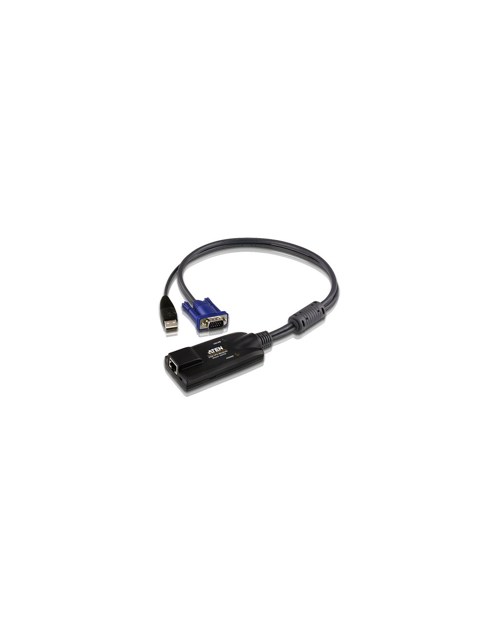 Aten USB VGA KVM Adapter 1 x RJ-45 Female, 1 x USB Male, 1 x HDB-15 Male