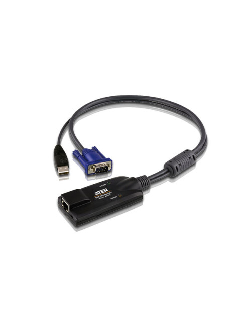 Aten USB VGA KVM Adapter 1 x RJ-45 Female, 1 x USB Male, 1 x HDB-15 Male