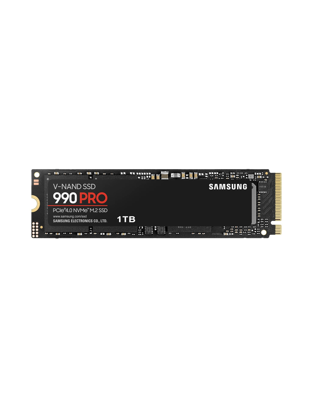 Samsung 990 PRO 1000 GB, SSD form factor M.2 2280, SSD interface PCIe Gen4x4, Write speed 6900 MB/s, Read speed 7450 MB/s