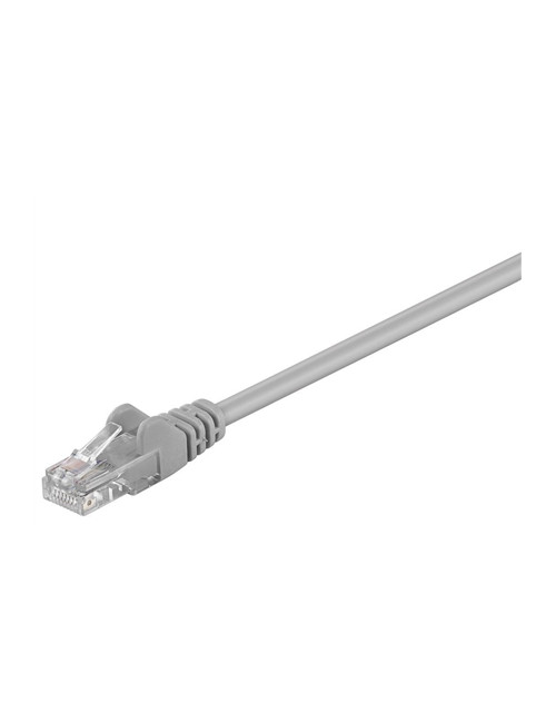 Goobay CAT 5e patch cable, U/UTP RJ45 male (8P8C), RJ45 male (8P8C), 1 m, Grey