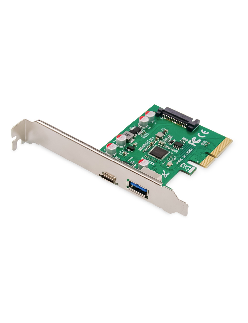 DIGITUS PCIe card, USB-C 3.1 Gen 2, 10Gpbs, USB-A 3.1