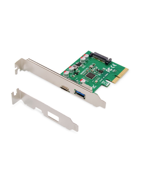 DIGITUS PCIe card, USB-C 3.1 Gen 2, 10Gpbs, USB-A 3.1