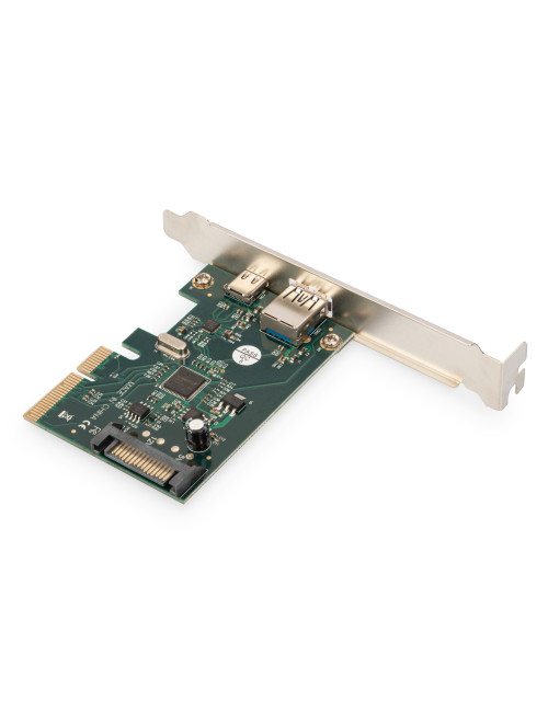 DIGITUS PCIe card, USB-C 3.1 Gen 2, 10Gpbs, USB-A 3.1