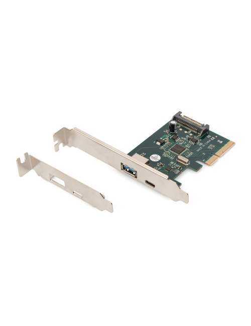 DIGITUS PCIe card, USB-C 3.1 Gen 2, 10Gpbs, USB-A 3.1